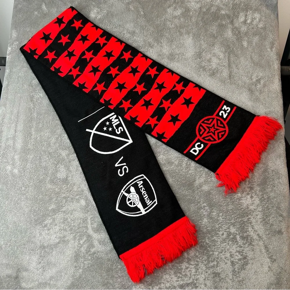DC‎ 2023 MLS All Star Game MLS vs Arsenal FC Gunners Scarf Color Black & Red